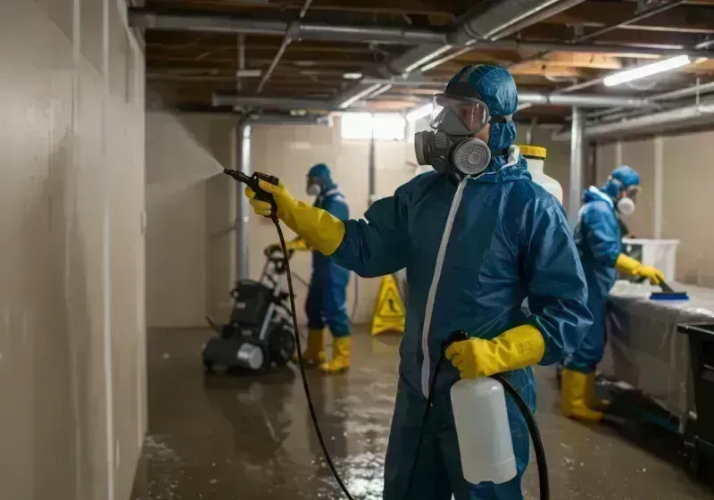 Basement Sanitization and Antimicrobial Treatment process in Belvidere, IL